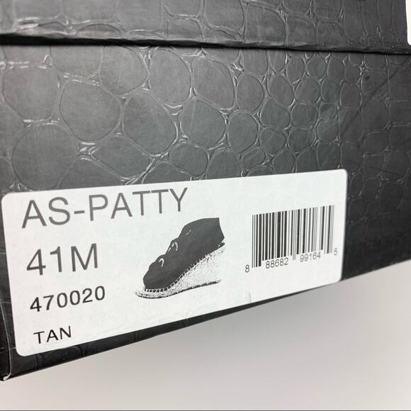 Ash Patty Suede Lace Up Espadrille Wedge Ankle Strap Cutouts  Ash Patty Suede Lace Up Espadrille Wedge Ankle Strap Cutouts Brown Size 41